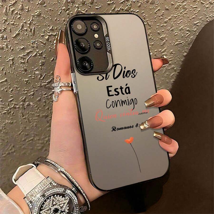 Funda para teléfono con diseño "Dios Conmigo Siempre" compatible con iPhone 16, 15, 14 Pro Max, 13, 12, 11, XR y XS Plus. Fabricada en silicona TPU, ofrece protección contra golpes y caídas, además de una excelente sensación al tacto. Es el regalo ideal para familiares, amigos y seres queridos. - Negro - Ver 1