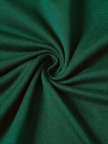 Men's Slim Fit T-Shirt With Letter Print, Crew Neck, And Short Sleeves, 100% Cotton - 墨綠色 - 查看 6