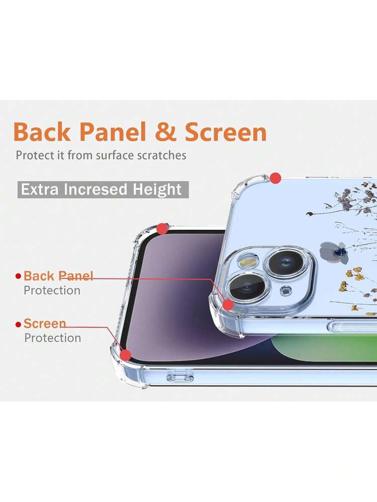 Funda para Vivo V50 Lite, Transparente Carcasa con Aesthetic Dibujos Flores Mujer Niñas Diseño Case, Suave Silicona Ultrafina TPU Bumper Antichoque Protección Cover,37321126 - Caqui - Añade 5
