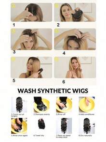 22 Inch Curly Wig With Bangs, Hair Volume Enhancer For Women - Multicolor - View 7