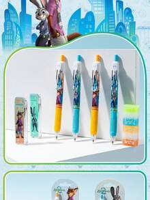 迪士尼疯狂动物城卡通人物学生魔法点自动铅笔套装