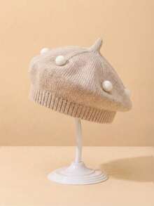 1pc Kids Soft & Cozy Knitted Hat, Suitable For Everyday Wear