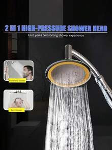 6-Inch Round Shower Head Set - Rotatable, Universal-Adjusting Rain Shower System. Featuring A Plastic Construction With A Finish, This Wall-Mounted Set Includes A High-Pressure Rain Shower Head And An Adjustable Shower Arm. - 6-inch Round - View 10