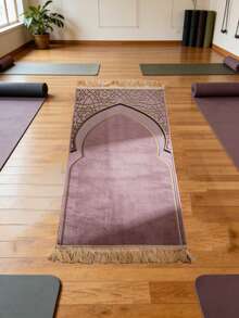 1件装 - 19.68*35.43英寸 斋月可折叠伊斯兰土耳其地毯，开斋节成人礼物，斋月伊斯兰加厚祈祷毯，适合开斋节和斋月使用