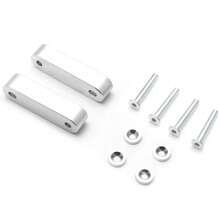 2 piezas Elevador de capó de aleación de aluminio, almohadilla elevadora de la cubierta del motor para modificación de automóviles con tornillos de instalación, rejillas de ventilación del capó para ayudar a disipar el calor del motor, espaciadores de rejilla del capó para automóviles, camionetas y SUV, accesorios universales para automóviles - empaquetadora - Ver 4