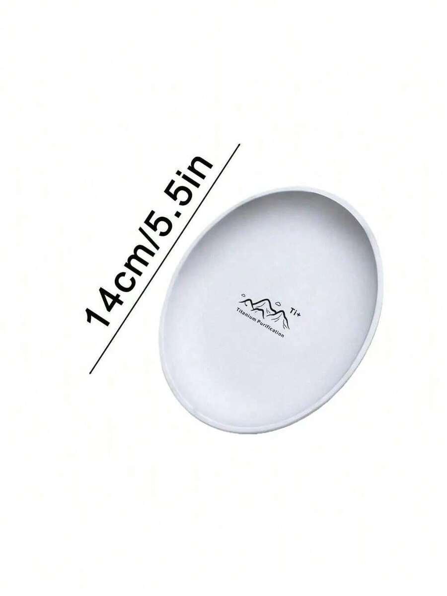 Plato de purificación de titanio, bandeja de cubiertos para exteriores, plato de ensalada de frutas, plato de picnic al aire libre, bandeja apilable para camping, suministros de camping - 14 centímetros - Ver 1