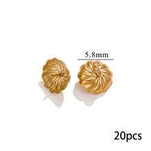 20pcs Stainless Steel Bead Pearl Flower Caps Clasps Hooks Top Drilled End Caps DIY Charm Connectors Jewelry Findings Accessories