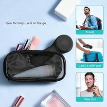 360°旋转洁面刷，硅胶双模式磨砂洁面刷，面部振动按摩，USB充电式洗脸刷，黑头去除器 - 彩色 - 查看 9