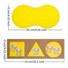 qixi 1pc Children's Clip Clip Fun Clip Toy, Develops Thinking, Shape Recognition, Fine Motor Skills, Educational Matching Game - Multicolor - View 3