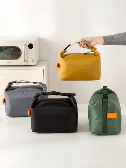 Bärbar isolerad lunchväska för utomhusbruk, isolerad väska, stor kapacitet, vattentät och oljebeständig lunchlåda för män, mångsidig för pendling, kontor, picknick, resor, camping, skola, kök, förvaring, organisation, resor, camping, nödvändigheter