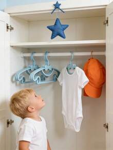 20pcs/10pcs Plastic Children's Hangers, Non- Waterproof Clothes Drying Rack, Baby Clothes Organizer - Multicolor - View 11