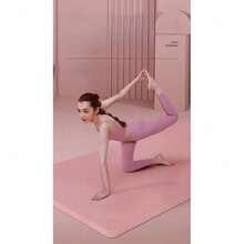 Yoga Pilates Fitness  8mm Thicknes Non Slip Yoga Cushion Travel Fitness Exercise Pad Women Home Gym Floor Workout - 粉色 - 查看 5