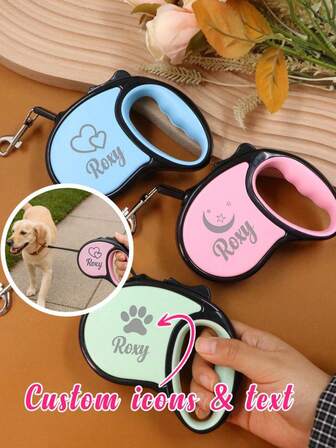 Este correa retráctil personalizable para mascotas se puede imprimir con el nombre de su mascota, convirtiéndolo en el regalo de Navidad perfecto para su querida mascota, amigos y familiares.