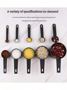 A Set Of 10-Piece Kitchen Measuring Cups And Spoons Set, Stackable Measuring Cups And Spoons, Cooking And Baking Kitchen Tools, Suitable For Halloween, Christmas, Thanksgiving, Kitchen, Dining Room, Outdoor, Baking, Measuring Cups, Kitchen Accessories And Other Supplies.