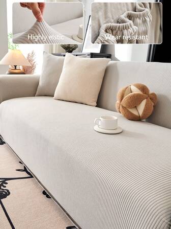 1 pieza Funda elástica para sofá de todas las estaciones, funda de asiento de sofá de tela antideslizante y de envoltura completa, funda lavable a máquina a prueba de polvo para sofá, decoración del hogar, cubierta protectora resistente a las mascotas para dormitorio, oficina, sala de estar