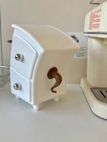 复古风可爱多层抽屉式化妆品收纳盒，桌面储物柜