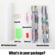 CSZPPQAF 5D Diamond Painting Kits For Adults Beginners, Jes 1us Diamond Art,DIY Full Round Drill Diamond Dot Gem Art Kits For Adults, Home Wall Decor 13.78x13.78 Inch - JK848-1 - 查看 7