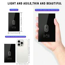 Interruptor de luz inteligente estándar de EE. UU. con WiFi, Bluetooth y control de onda - Sensor táctil sin infrarrojos, control remoto por voz y aplicación compatible con Alexa y Tuya, función de programación de horarios y agrupación, panel de vidrio templado para baño, cocina, hospital - 121 kWh - Ver 7