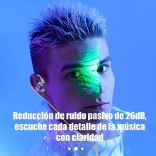 Auriculares Intraurales con Cable Híbridos Dinámicos Mejorados Monitores de Doble Controlador con Micrófono Manos Libres Auriculares Estéreo HiFi con Cable Desmontable Niebla de Color - NiebladeColor - Ver 6
