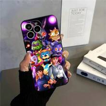 Nueva funda de teléfono de juego de película FNAF compatible con  17 15 16 13 Pro Max 14 12 11 Xr X 8 7 6 Plus, funda trasera de lujo, funda compatible con  17 pro max, funda de  17 pro, funda de  17, funda de  16 pro max - Negro3 - Ver 11
