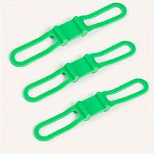 3pcs/Set Mountain Bike Silicone Strap Light Holder Kit, Includes Flashlight And Phone Holder, Suitable For Handlebar Light Rack - Multicolor - View 1