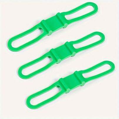 3pcs/Set Mountain Bike Silicone Strap Light Holder Kit, Includes Flashlight And Phone Holder, Suitable For Handlebar Light Rack