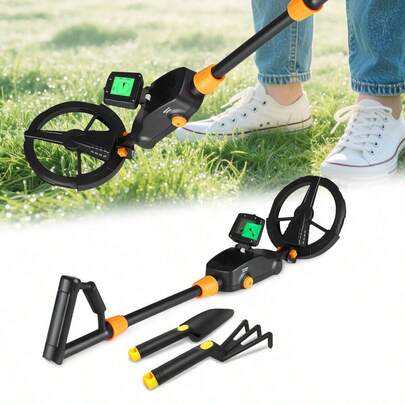 LCD Arka Aydınlatmalı Algılama Bobinli, 5 Modlu Altın Dedektörü, Gelişmiş DSP Çipi ve Yüksek Hassasiyetli Sistemli, Plaj/Altın Arama İçin Uygun Yetişkin ve Çocuk Metal Dedektörü