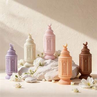 Islamic Ramadan Kareem Lantern Silicone Mold Muslim Lantern Candle Mold For Eid Mubarak Ramadan Lamp Decor DIY