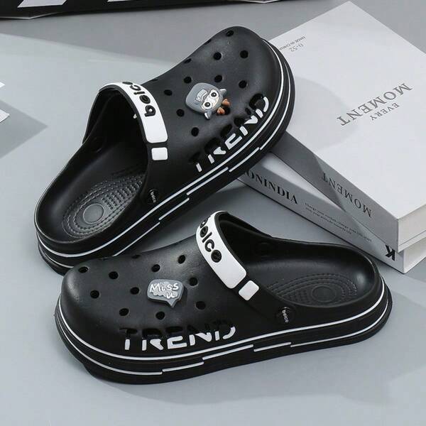 Men's Breathable Slip-On Sandals, Fashionable Slide Sandals, Soft Sole Beach Shoes, Versatile For Indoor And Outdoor Wear, Spring/Summer