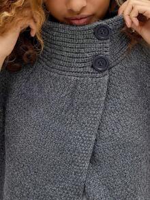 Womens Spring Summer Short Sleeve Cardigan Sweaters  Crew Neck Button Down Ribbed Knit Outwear Y2k Clothes - Gris - Ver 5