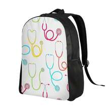 1 Medical Backpack With Stethoscope Holder - Heavy Duty Zipper Closure, Stethoscope Storage, Nurse School, Hospital, Travel Medical Student Backpack - Compatible With Stethoscopes - Suitable For Nurses, Doctors, Healthcare Professionals - Machine Washable Backpack, Suitable For Teenagers - 混合 - 查看 2