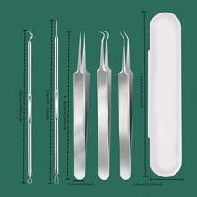 3pcs Blackhead Remover Kit + White Box, 3 Different Blackhead Needle Tips Included, Stainless Steel Blackhead & Blemish Extractor, Beige Facial Pore Cleansing Tool, Suitable For Men & Women Home Facial Care - Multicolor - View 2