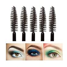 100/500Pcs Disposable Black Eyelash Brushes Mascara Wands Lash Eyebrow Spoolies Mini Makeup Applicators,Eyebrow Brush,Eyeshadow Brush,Spoolie,Spoolie Brush - Black - View 7
