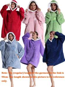 Couverture en flanelle à manches extra longues unisexe, couverture polaire pour télévision, sweat à capuche surdimensionné, pull, cadeau de Noël, vêtement d'intérieur confortable pour l'hiver - Multicolore - Voir 11