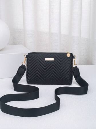 Bolso bandolera de mujer con cadena, tejido metálico brillante con forma de rombo