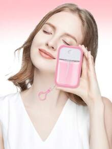 Travel-Friendly Portable Press-Button Silicone Hook Perfume Alcohol Moisturizing Spray Bottle, Toner Spray Dispenser, Empty Bottle, Card Spray Bottle