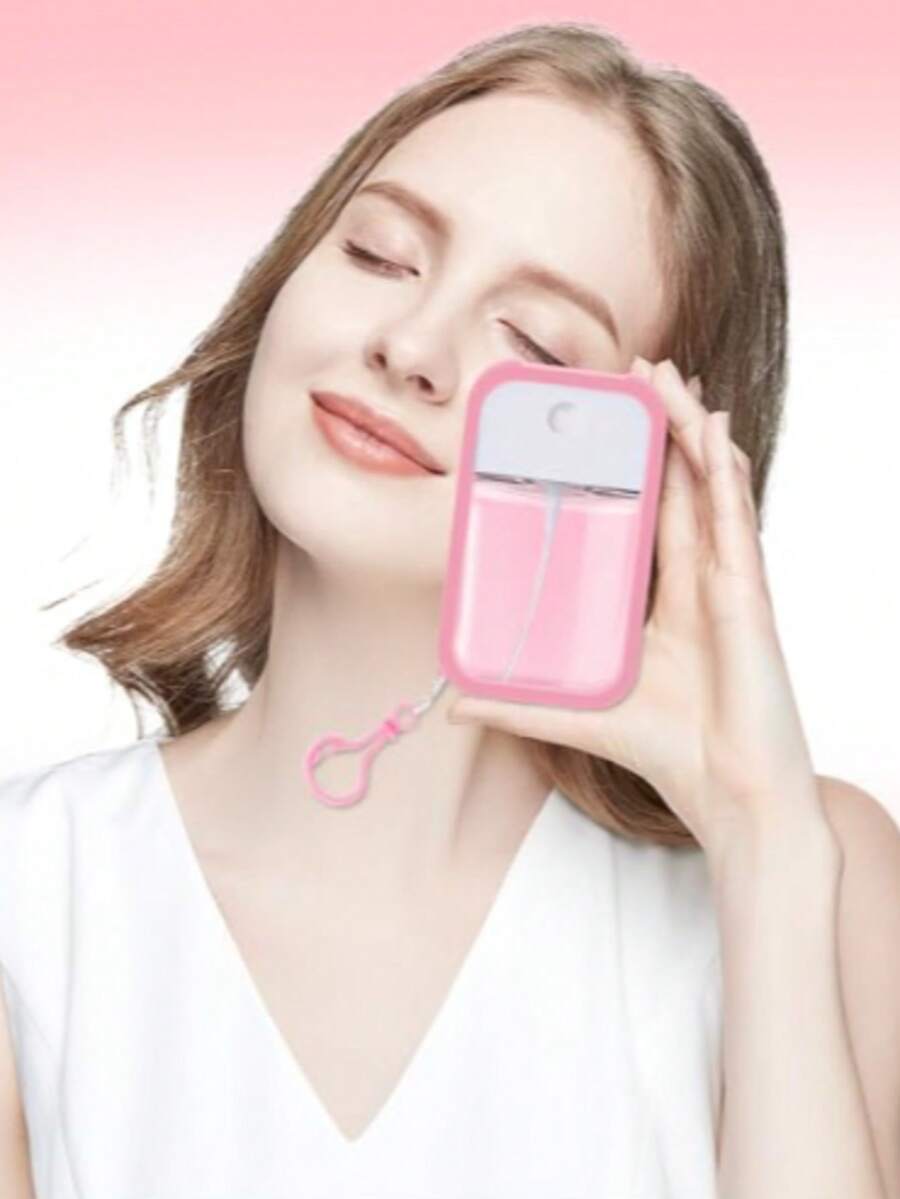 Travel-Friendly Portable Press-Button Silicone Hook Perfume Alcohol Moisturizing Spray Bottle, Toner Spray Dispenser, Empty Bottle, Card Spray Bottle