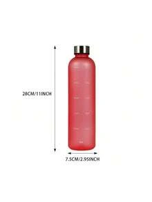 1 1000ML Household Space Cup, Portable Outdoor Large-Capacity Personalized Frosted Sports Water Cup, Plastic Cup, High-Temperature Resistant Anti-Drop Sports Water Cup, Women's Large-Capacity Portable Sealed Water Cup Travel Water Cup, Simple Plastic Water Cup With Scale, Heat-Resistant, Portable For Students