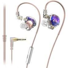 Auriculares Intraurales con Cable Híbridos Dinámicos Mejorados Monitores de Doble Controlador con Micrófono Manos Libres Auriculares Estéreo HiFi con Cable Desmontable Niebla de Color - NiebladeColor - Ver 2