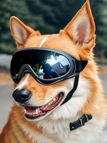 Adjustable Soft Dog Sunglasses, Ski Goggles, Waterproof Safety Glasses, Multi-Functional Pet Eyewear, Cool Dog Sunglasses, UV Protection Pet Goggles, Double-Strap Anti-Slip Anti-Wind Dog Glasses, Photography Props, Suitable For Outdoor Activities, Travel, Picnic And Adventure, Available At Pet Home - Multicolor - View 7