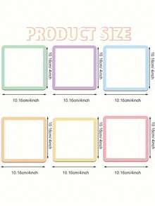 18 قطعة ملاحظات مغناطيسية قابلة لإعادة الاستخدام، بمقاس 4 * 4 بوصة - ضرورية للتعلم - ملصقات قابلة للمسح الجاف مع أقلام، مناسبة للسبورات البيضاء والثلاجات وخزائن التخزين - مثالية للمكتب والفصل الدراسي والتذكير المنزلي، مذكرة مكتبية، بالإضافة إلى 8 أقلام ملونة قابلة للمسح - متعدد الألوان - مشاهدة 3