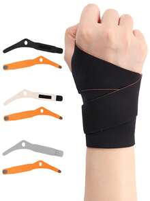 1pc Adjustable Breathable Compression Wrist Wrap For Badminton, Tennis, Golf, Yoga - Multicolor - View 1