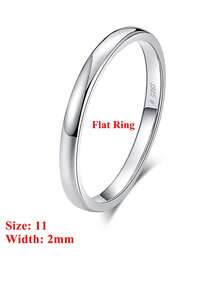 ORSA JEWELS 1pc 925 Sterling Silver Ring, Polished Minimalist Design, Elegant Jewelry Gift For Women, Birthday Party Anniversary