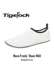 Unisex Soft Comfortable Quick-Dry Water Shoes, Quiet Soft-Sole Indoor Fitness Shoes Suitable For Indoor Fitness, Pilates, Yoga And Outdoor Beach, Swimming And Surfing - Full Coverage Design, Suitable For All Seasons, Water Shoes - White - View 13