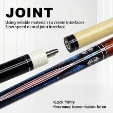 Foldable Wood Cue Pool 13mm Stick Pool Cue Bllllards SportGame HOT - Coffee Brown - View 4