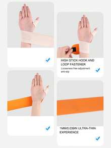 1pc Adjustable Lightweight Yoga Badminton Tennis Fitness Elastic Sports Wristband - Multicolor - View 7
