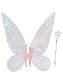 1 件成人仙女翅膀、蝴蝶翅膀、天使翅膀、女士仙女服装、派对礼物装饰、圣诞节
