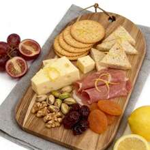 1个木质悬挂托盘，实木餐盘，早餐托盘，圆角设计，带挂孔 - 可重复使用的厨房托盘，适用于牛排、面包、蔬菜、披萨、寿司等，适合家庭、露营、餐饮等场合。 - 棕色 - 查看 9