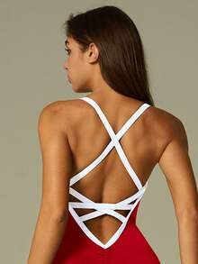 UONNOU 1 bộ áo liền quần không tay hở lưng dành cho nữ, đồ thể thao, trang phục yoga, trang phục thường ngày, nâng hông, thon eo, định hình toàn thân, vải dệt kim mềm mại không đường may, áo liền quần thể thao ôm sát, thích hợp cho các hoạt động thể thao ngoài trời, yoga, chạy bộ, mặc hàng ngày, đi làm, dạo phố, tiệc tùng, lễ hội, mọi mùa, xuân/hè. - Đỏ - Xem 6