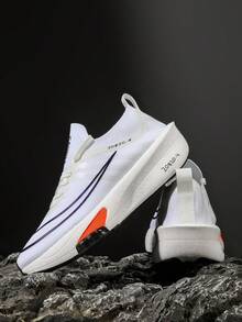 L.S.W.P Giày chạy bộ nam đế khí - Giày thể thao giảm sốc, hỗ trợ ổn định, đế ngoài EVA/cao su chống trượt - Giày tập luyện nhẹ, phù hợp cho chạy marathon, chạy bộ và sử dụng hàng ngày - Thiết kế phối màu đen/xanh dương/tím, họa tiết năng động, hỗ trợ đệm, giày thể thao hiệu suất cao, phong cách sống năng động - trắng - Xem 5